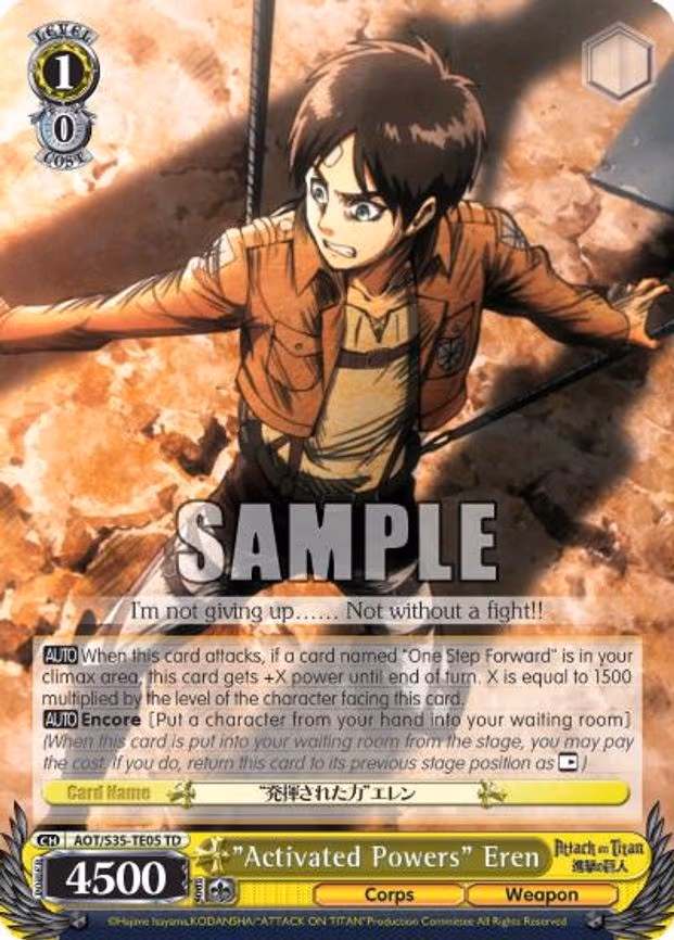 "Activated Powers" Eren