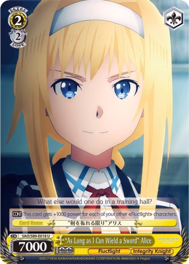 "As Long as I Can Wield a Sword" Alice