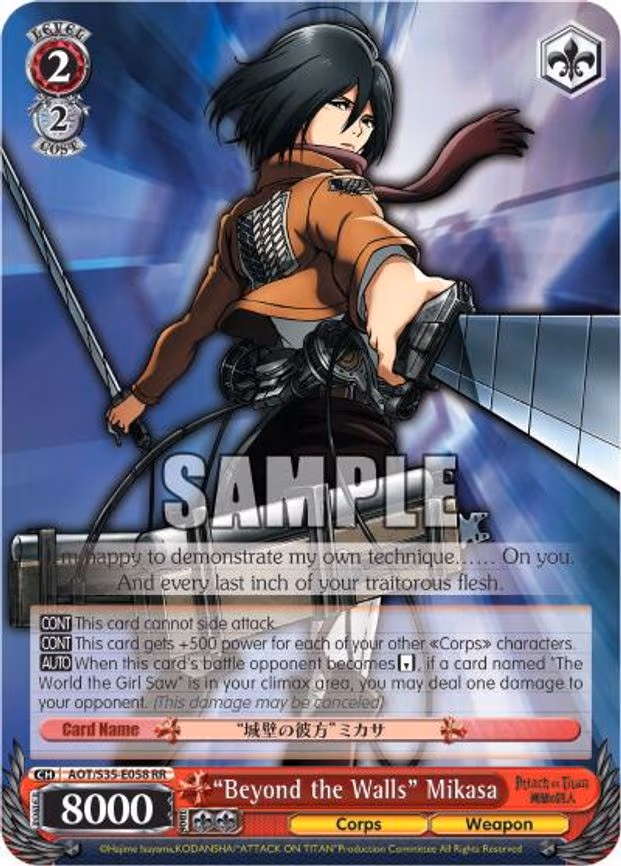 "Beyond the Walls" Mikasa
