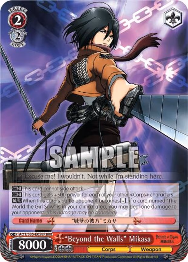 "Beyond the Walls" Mikasa