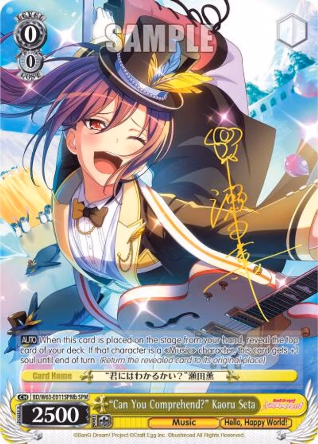 "Can You Comprehend" Kaoru Seta