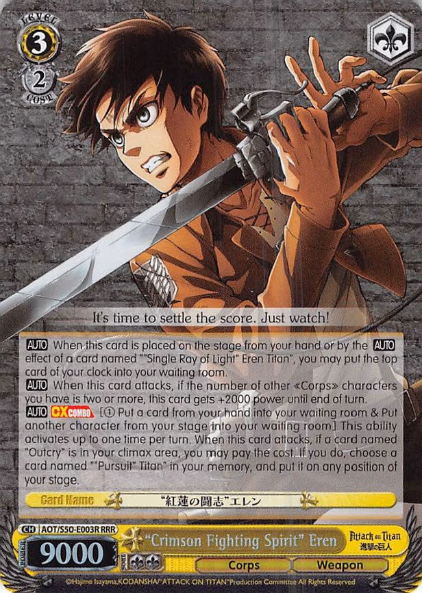 "Crimson Fighting Spirit" Eren