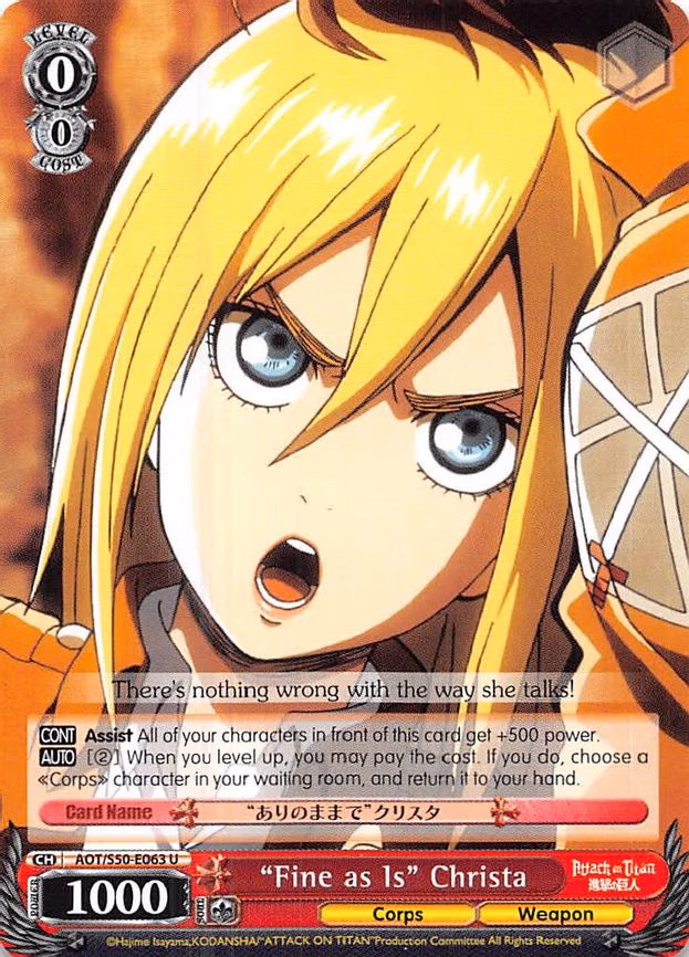 "Fine as Is" Christa