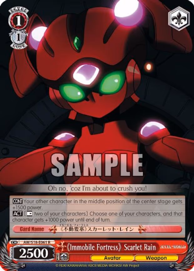 "Immobile Fortress" Scarlet Rain