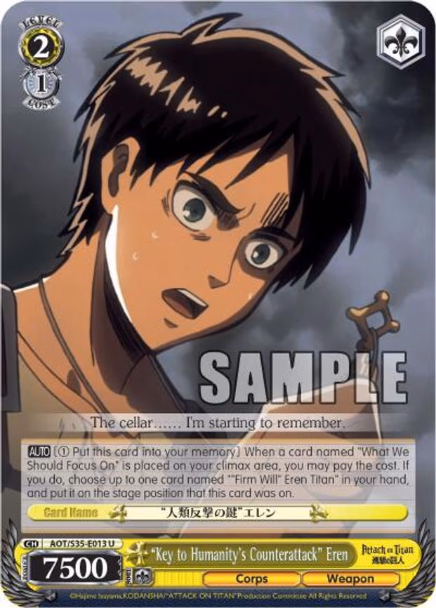 "Key to Humanity's Counterattack" Eren