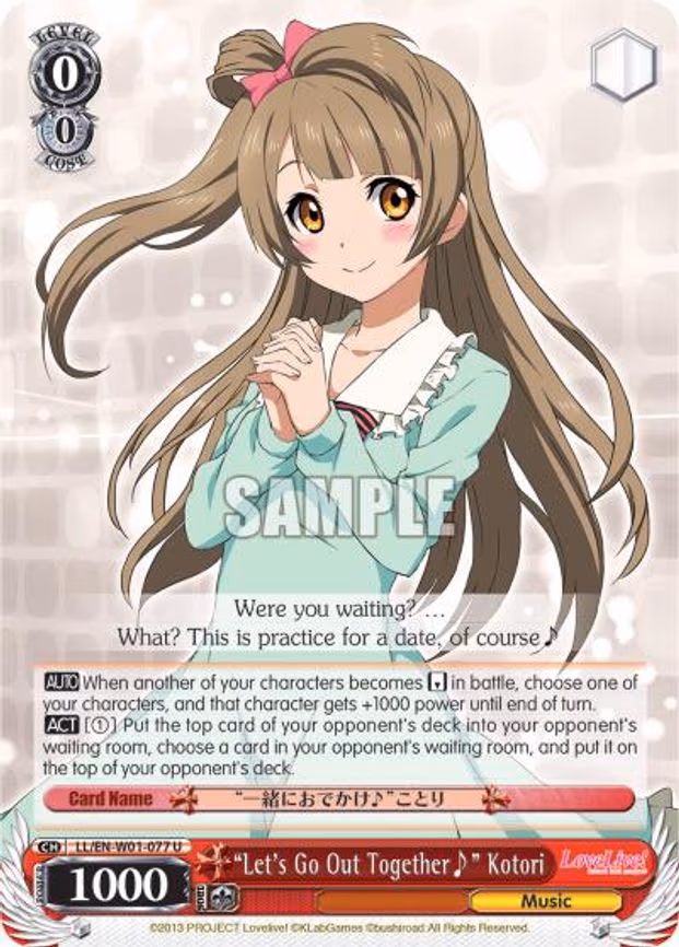 "Let's Go Out Together~" Kotori