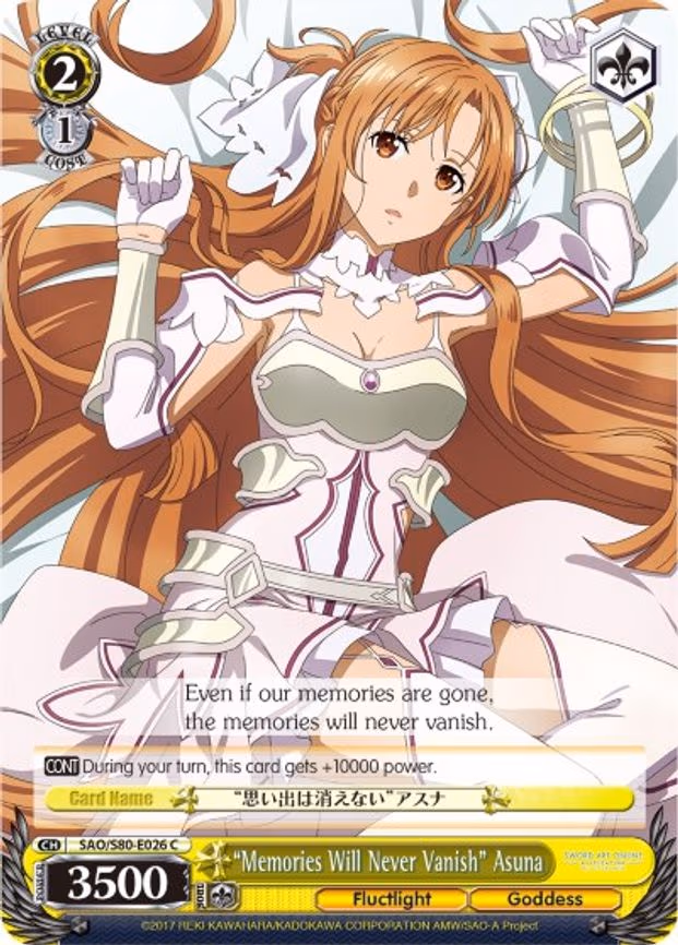 "Memories Will Never Vanish" Asuna