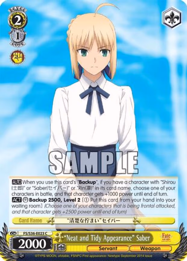 "Neat and Tidy Appearance" Saber