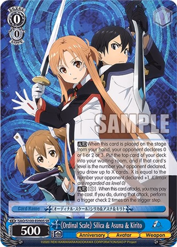 "Ordinal Scale" Silica & Asuna & Kirito