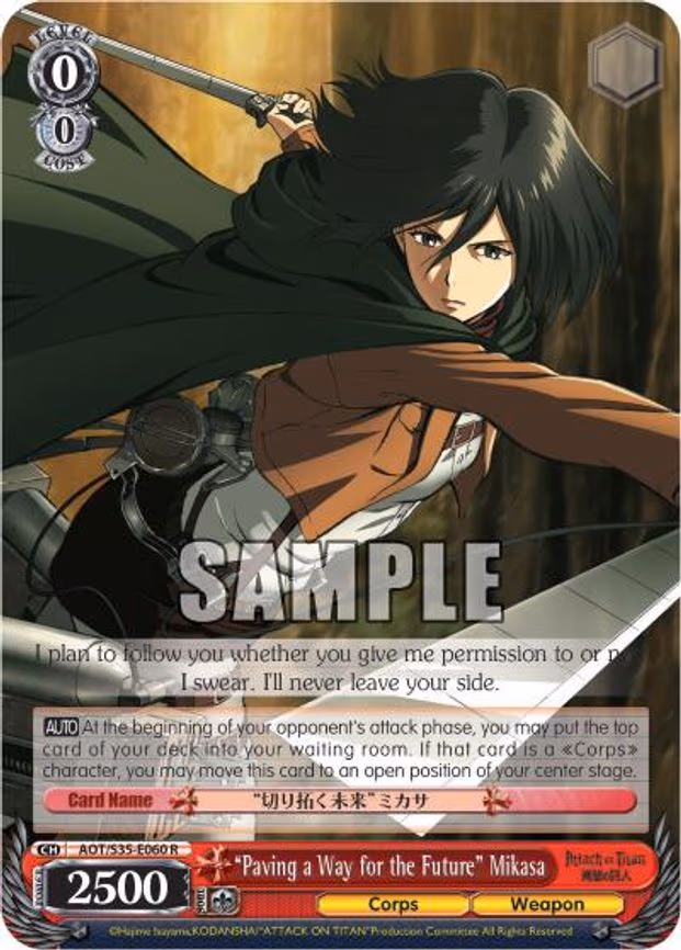 "Paving a Way for the Future" Mikasa