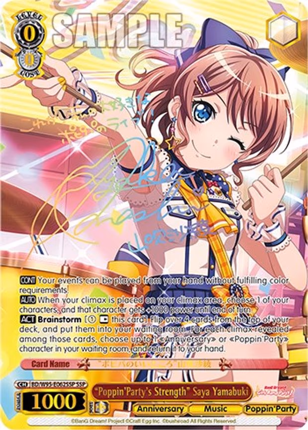 "Poppin'Party's Strength" Saya Yamabuki