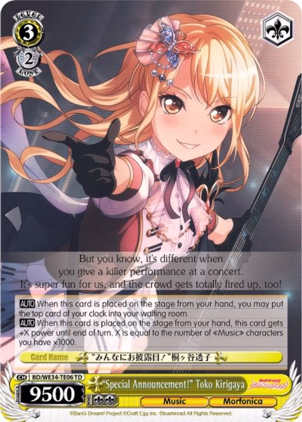 "Special Announcement!" Toko Kirigaya