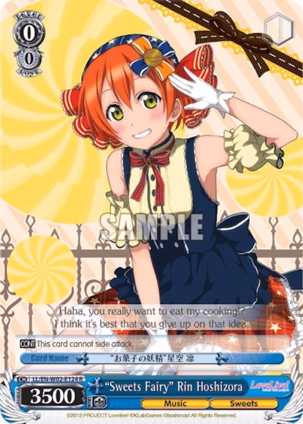 "Sweets Fairy" Rin Hoshizora - Rare (LL/EN-W02-E124 R)