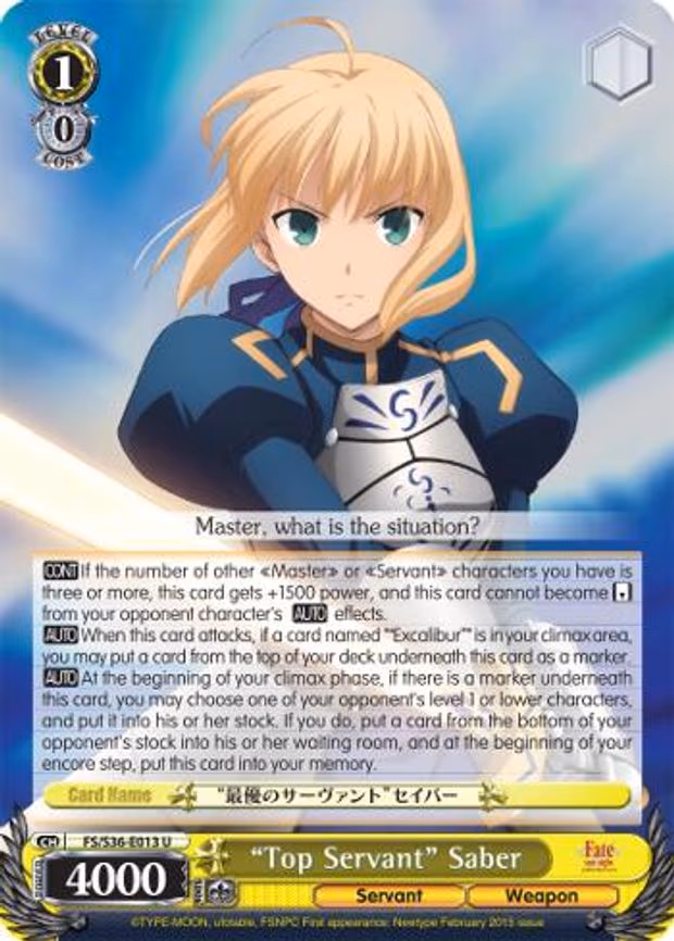 "Top Servant" Saber