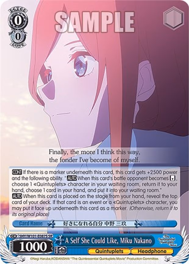 A Self She Could Like, Miku Nakano