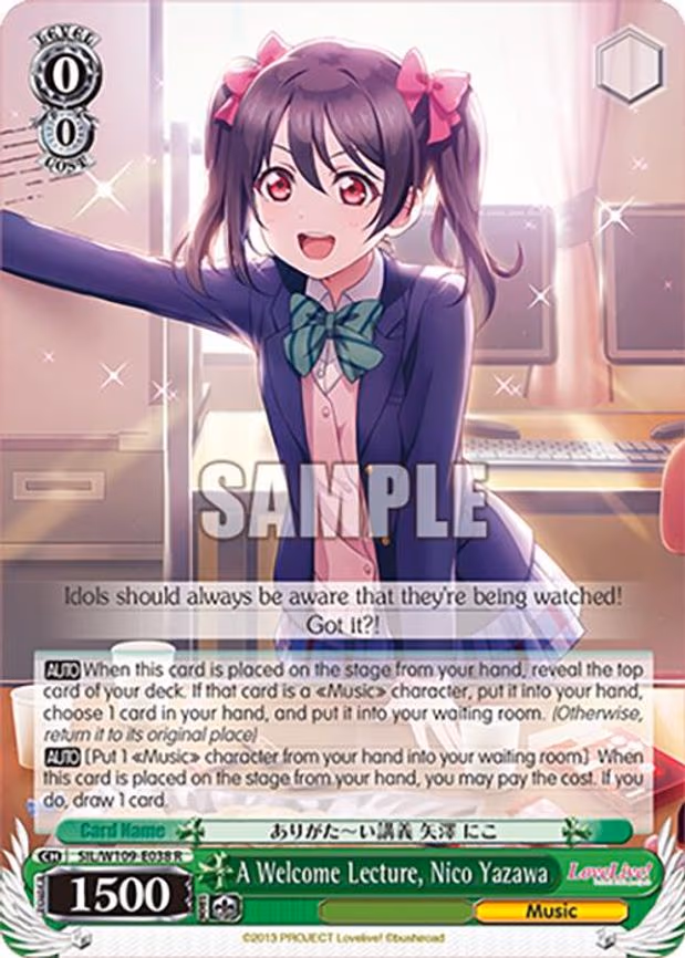 A Welcome Lecture, Nico Yazawa
