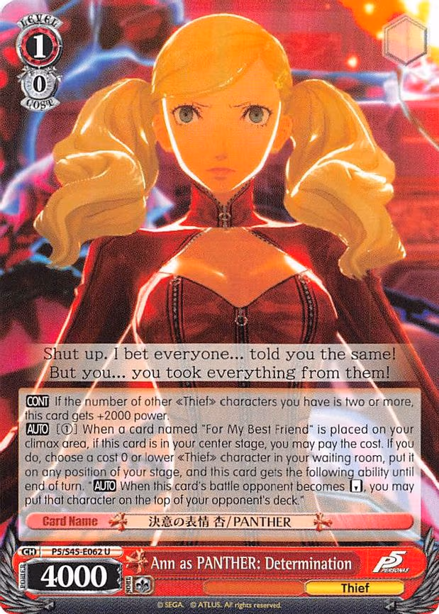Ann as PANTHER: Determination