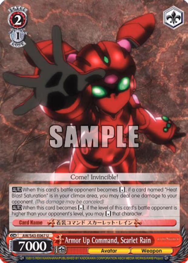 Armor Up Command, Scarlet Rain