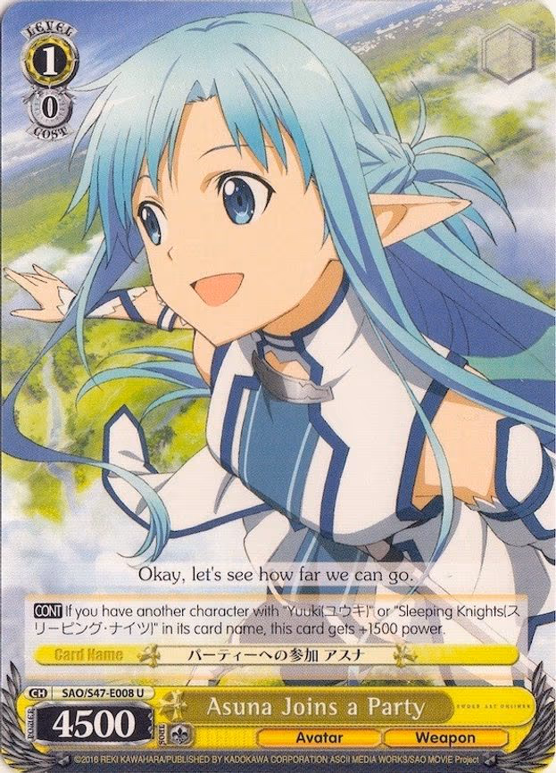Asuna Joins a Party