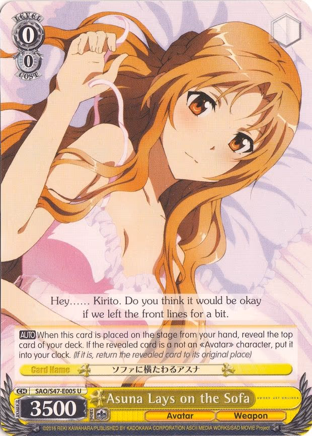 Asuna Lays on the Sofa
