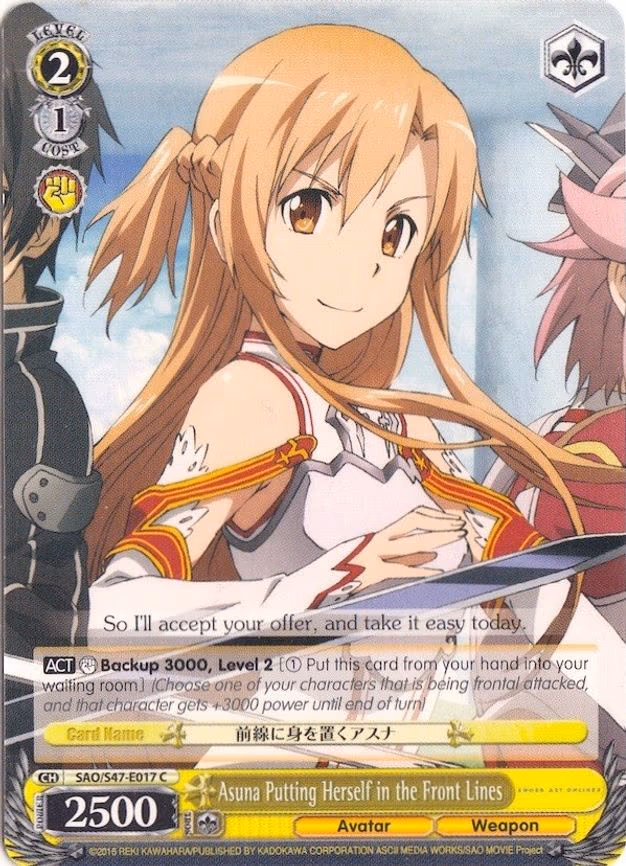 Asuna Putting Herself in the Front Lines