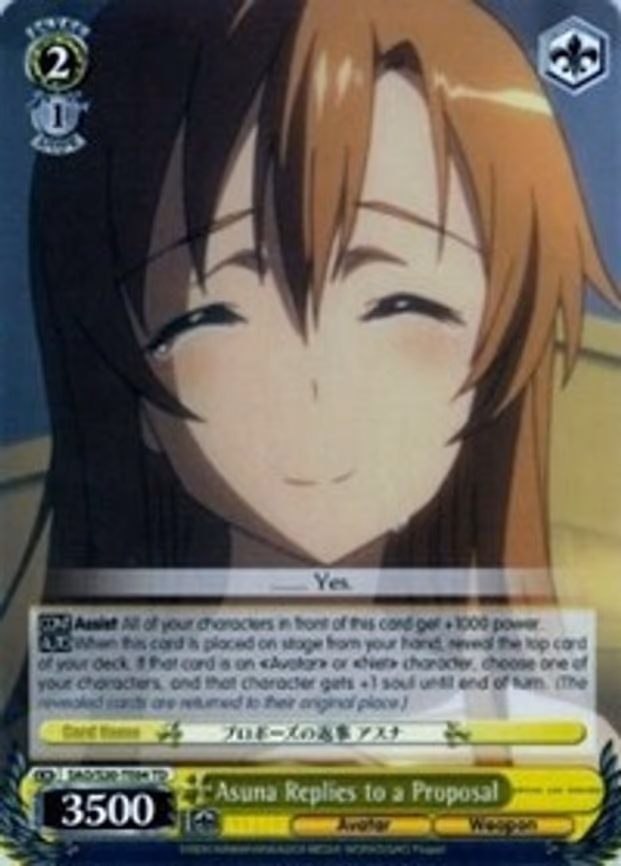 Asuna Replies to a Proposal