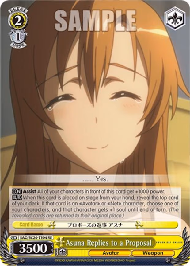 Asuna Replies to a Proposal