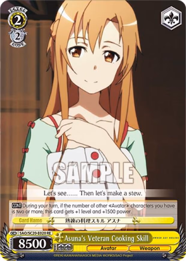 Asuna's Veteran Cooking Skill