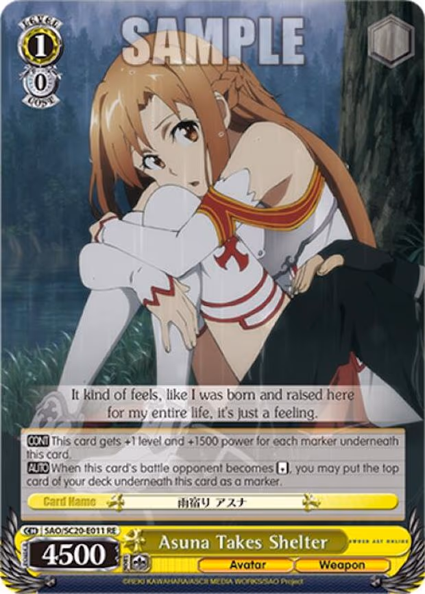 Asuna Takes Shelter