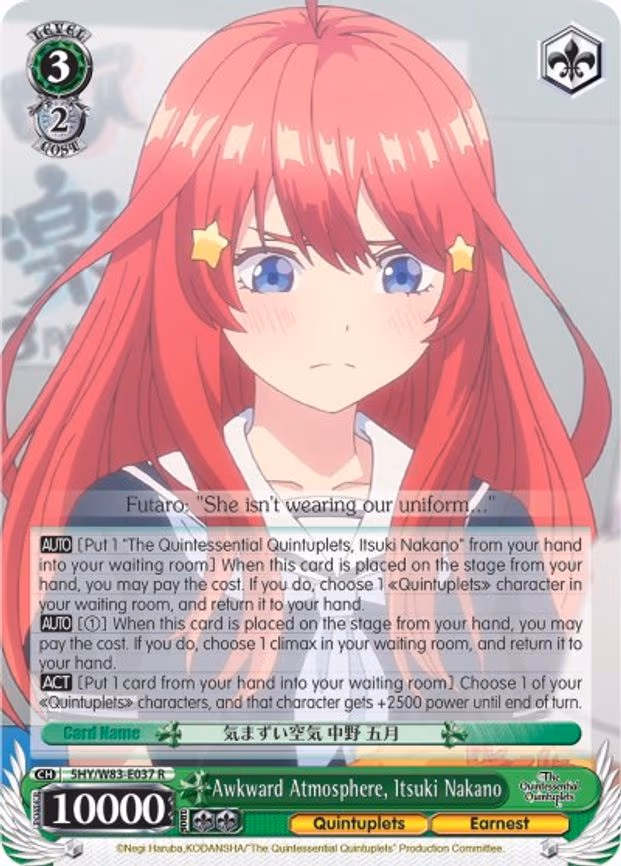 Awkward Atmosphere, Itsuki Nakano