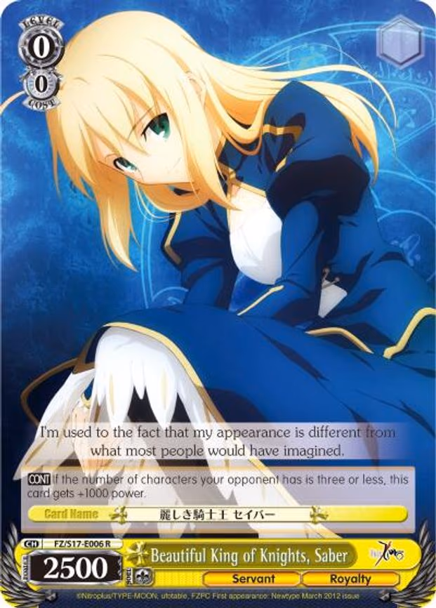 Beautiful King of Knights, Saber