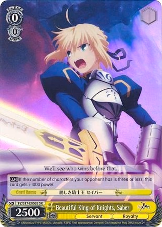 Beautiful King of Knights, Saber