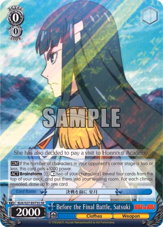 Before the Final Battle, Satsuki