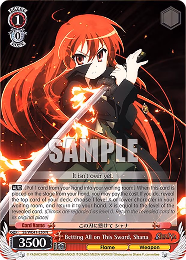 Betting All on This Sword, Shana