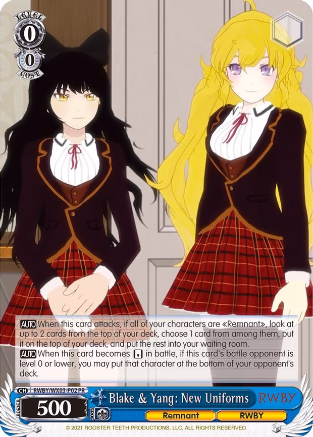 Blake & Yang: New Uniforms