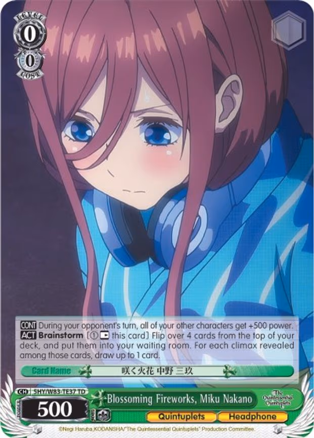 Blossoming Fireworks, Miku Nakano
