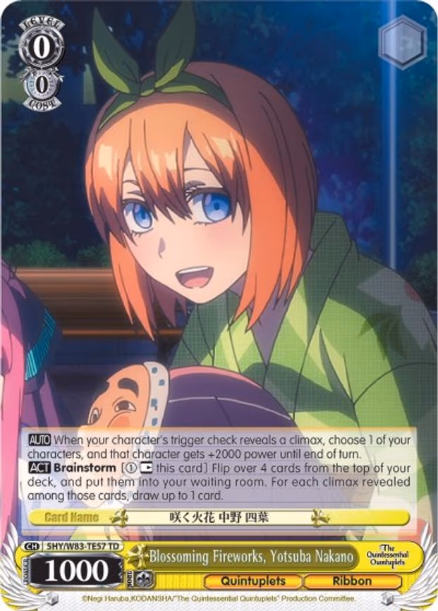 Blossoming Fireworks, Yotsuba Nakano