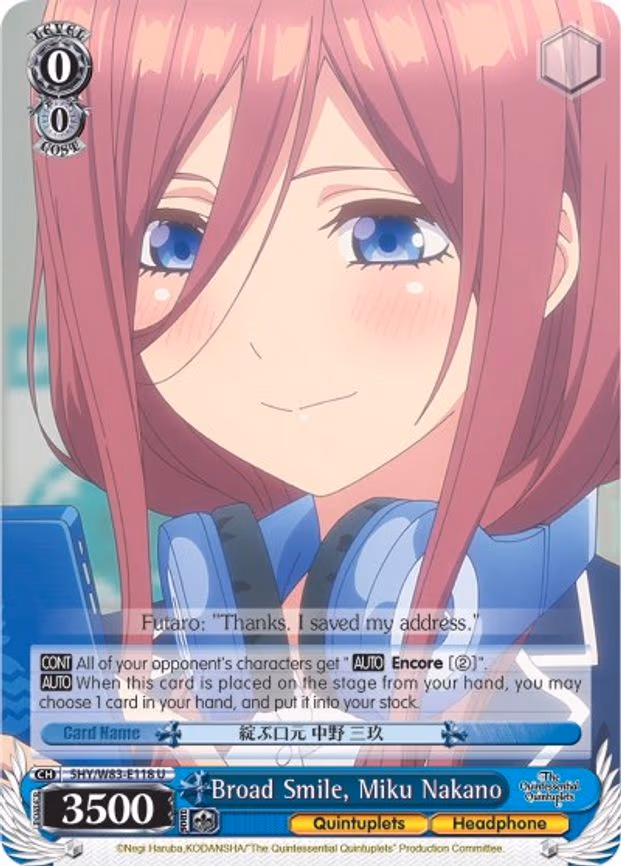 Broad Smile, Miku Nakano