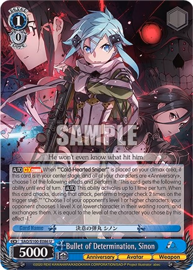 Bullet of Determination, Sinon