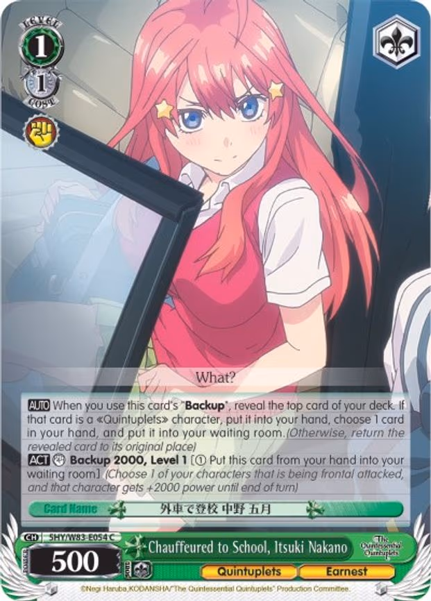 Chauffeured to School, Itsuki Nakano
