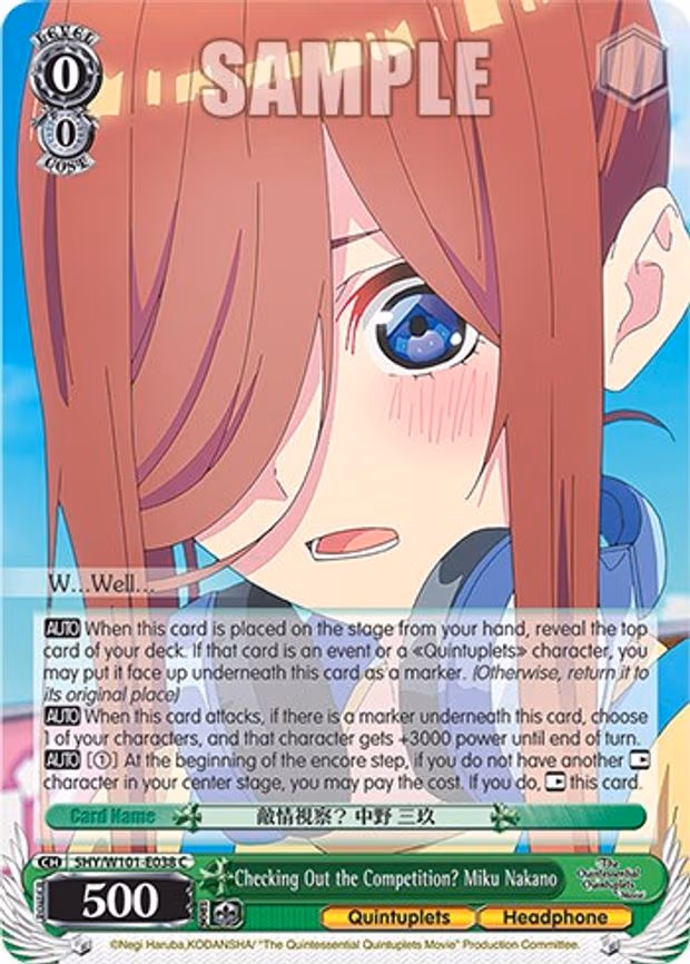 Checking Out the Competition? Miku Nakano