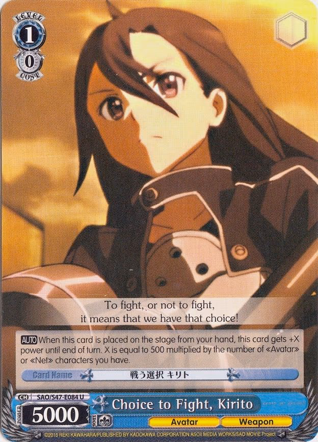 Choice to Fight, Kirito