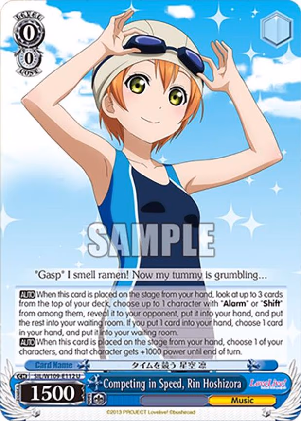 Competing in Speed, Rin Hoshizora