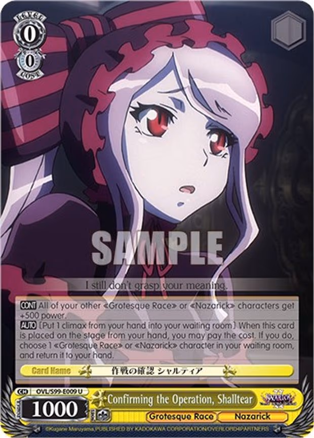 Confirming the Operation, Shalltear