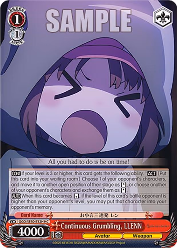 Continuous Grumbling, LLENN