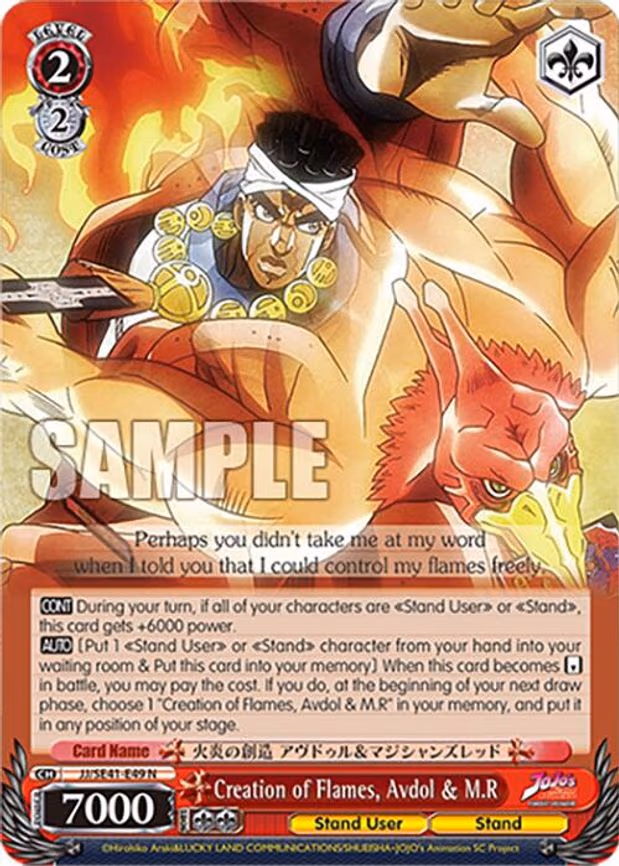 Creation of Flames, Avdol & M.R