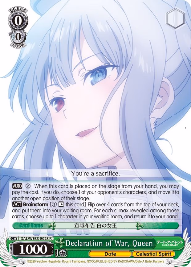 Declaration of War, Queen