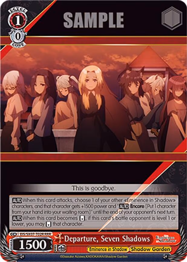 Departure, Seven Shadows