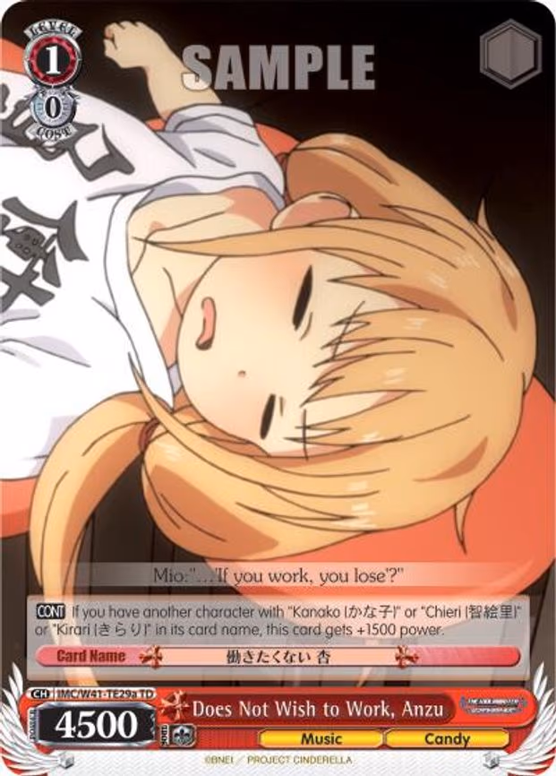 Does Not Wish to Work, Anzu
