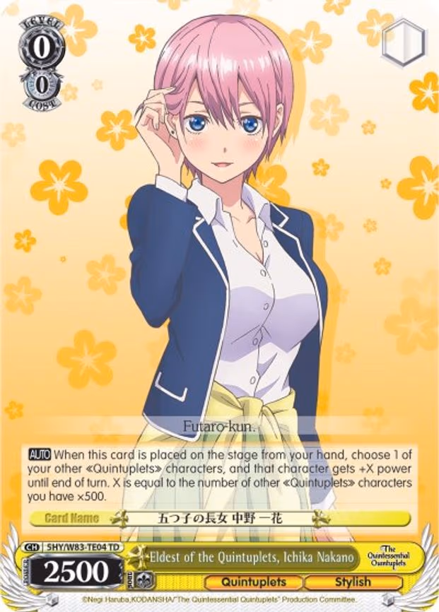 Eldest of the Quintuplets, Ichika Nakano